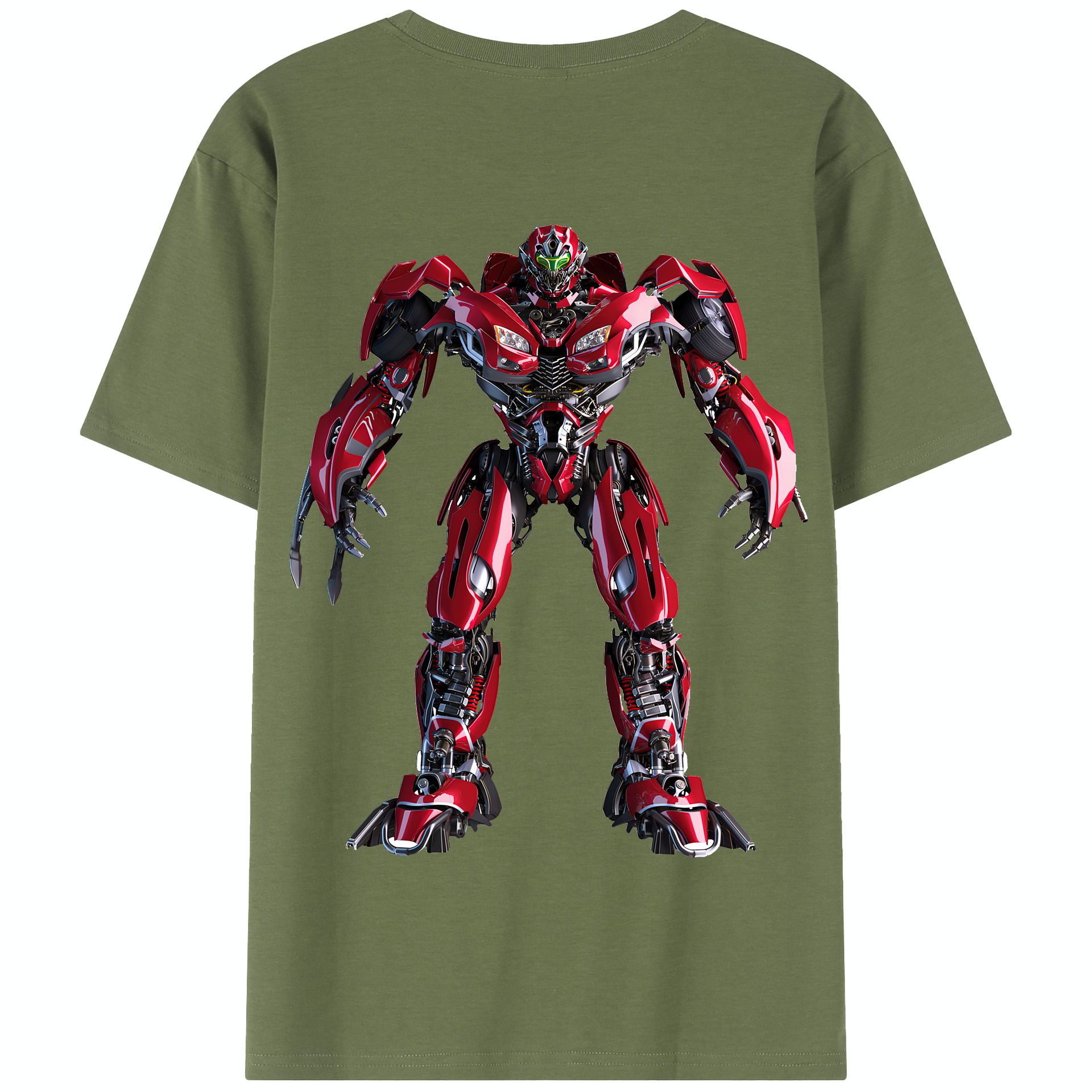 （画像用） Transformers トランスフォーマー 綿100％半袖Tシャツ（背面プリント）